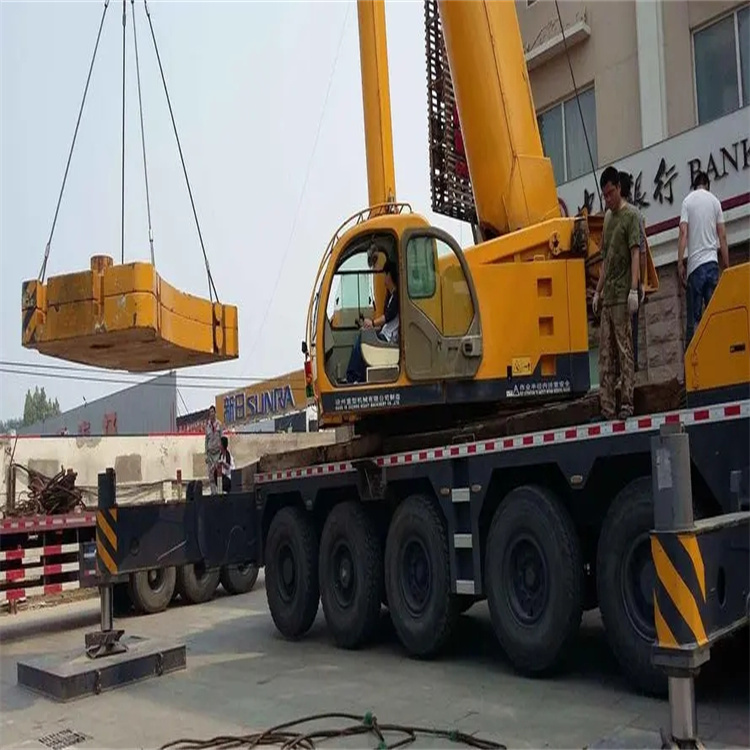 嘉祥当地吊车出租|机器吊装|75吨|工厂搬迁服务